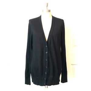 Ann Taylor LOFT Black V-Neck Cardigan Size XL